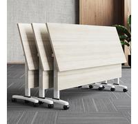 Table de conférence pliable avec plateau rabattable - Table d'entraînement mobile sur roulettes - Table de réunion pour bureau et salle de formation - Rangement facile et portable