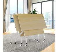 Table de conférence pliable avec roulettes - Design moderne - Grande pièce rabattable - Pour bureau, salle de classe et séminaire