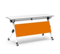 Table de conférence pliable avec roulettes - Grande table de réunion rectangulaire pour réunions de bureau et sessions de formation - Capacité de 16 personnes - Design portable et peu encombrant