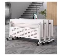 Table de conférence pliable avec roulettes - Grande table rectangulaire à rabat pour réunion et séminaire - Pour bureau - 119,4 x 61 x 76,2 cm - Économie d'espace - Design portable - Idéale pour les