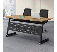 Table de conférence pliable avec roulettes - Table d'entraînement rectangulaire modulable pour bureau et salle de classe - Design pliable et polyvalent