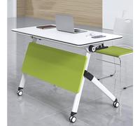 Table de conférence pliable avec roulettes verrouillables et rangement en métal, solution mobile d'entraînement et de réunion pour les bureaux modernes