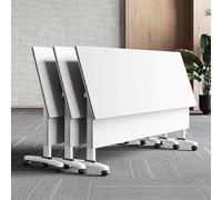 Table de conférence pliable - Bureau de réunion mobile avec roulettes verrouillables, design peu encombrant, cadre en métal durable pour bureau, formation et séminaire
