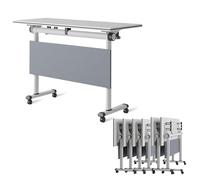 Table de conférence pliable de 1,8 m - Table de réunion mobile moderne pour séminaires, négociations - Utilisation au bureau - Grand design portable - Solution d'économie d'espace - Installation