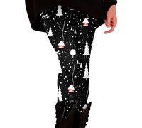Table de conférence pliable décontracté confortable legging imprimé pour femme, pantalon de yoga, pantalon long, chaîne d'épaule pour femme, Noir , XXL