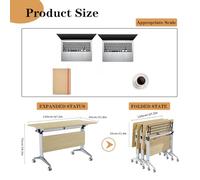 Table de conférence pliable et légère - Table de réunion peu encombrante pour formations, cours et événements - Conception robuste pour supporter des charges importantes, idéale pour une uti
