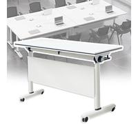 Table de conférence pliable et portable - Légère et enroulable - Pour réunions de bureau, événements et rassemblements - Économie d'espace - Installation facile - Durable et élégante
