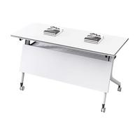 Table de conférence pliable modulable avec roulettes - Idéal pour les réunions de bureau, les sessions de formation et la collaboration d'équipe - Portable, design peu encombrant pour une utilisation