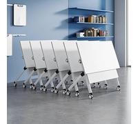 Table de conférence pliable réglable et portable pour événements dynamiques, formation, salles de classe et bureaux - Design blanc polyvalent