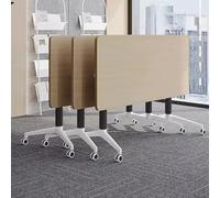 Table de conférence pliable - Table d'entraînement mobile avec plateau rabattable et roulettes pour réunions portables dans le bureau et les salles de conférence