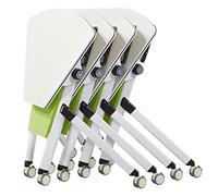 Table de conférence pliable, table d'entraînement mobile avec roues silencieuses verrouillables, table de séminaire avec récipient de rangement et séparateur pour la maison ou le bureau (couleur : 4