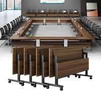 Table de conférence pliante à roulettes - Design portable et peu encombrant pour les réunions de bureau, les sessions de formation et l'utilisation efficace de l'espace de travail