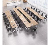 Table de conférence Pliante autoportante et Portable avec butée de confidentialité, Table de Formation Mobile en Acier et Bois pour Bureau, 120 x 40 x 75 cm - Idéale pour Les salles de réuni