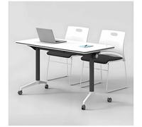 Table de conférence pliante avec roues verrouillables - Bureau de séminaire mobile rectangulaire pour bureau, école, maison, salle d'étude - Solution de table de réunion compacte