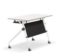 Table de conférence pliante avec roulettes 1,8 m - Mobilier de bureau moderne pour grands espaces idéal pour la maison, le bureau, les salles de classe et les réunions, design portable avec roulettes