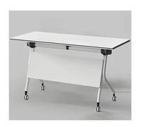 Table de conférence pliante avec roulettes, table d'entraînement mobile à rabat, table de séminaire rectangulaire pliable pour bureau et salle de classe