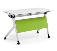 Table de conférence pliante avec roulettes verrouillables, design peu encombrant, cadre en métal durable, idéal pour le bureau, la formation et les séminaires