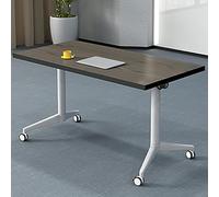 Table de conférence pliante avec roulettes verrouillables, design peu encombrant, cadre en métal durable, idéal pour le bureau, la formation et les séminaires