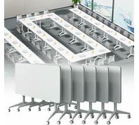 Table de conférence pliante avec roulettes verrouillables - Table d'entraînement mobile pour bureau, maison et salle de classe