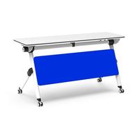 Table de conférence pliante, bureau de formation mobile à casttes verrouillables, plan d'espace de 25 mm épais pour les réunions de bureau, séminaire, salle de onception moderne des Noirs, as