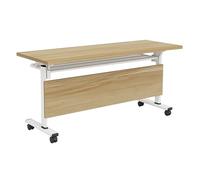 Table de conférence Pliante Mobile à Plateau Rabattable avec roulettes - Grande Table de Formation Pliable pour Bureau, Salle de Classe et Domicile - Solution Polyvalente pour réunions et év