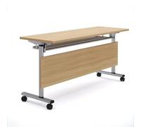 Table de conférence pliante mobile à roulettes silencieuses pour séminaire et salle de réunion, table d'entraînement polyvalente pour un usage professionnel