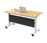 Table de conférence pliante mobile avec roues verrouillables, cadre en métal, bureau de réunion pour bureau, salle de classe, école, gris, 47 x 20 cm, portable et polyvalente
