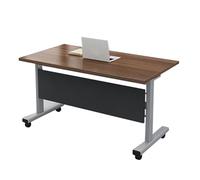 Table de conférence pliante mobile avec roues verrouillables et structure en métal pour bureau, salle de classe, école Gris 47 x 20 cm
