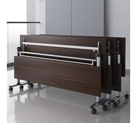 Table de conférence pliante mobile avec roues verrouillables pour bureau moderne et salle de formation, bureau de réunion portable facile à organiser
