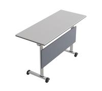 Table de conférence Pliante Moderne 120 cm, Table de séminaire Mobile Blanche, Table de réunion à Plateau Rabattable, Table de Formation Portable pour salles de Classe et salles de Conseil