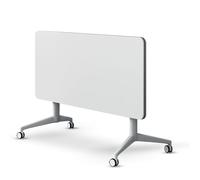 Table de conférence pliante moderne avec roulettes silencieuses - Bureau d'entraînement à rabat mobile pour bureau et salle de conférence rectangulaire 180 cm 1 pièce
