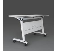 Table de conférence pliante moderne pour bureau mobile avec roulettes silencieuses Design rabattable Idéal pour les réunions et les salles de classe