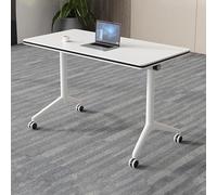 Table de conférence pliante portable avec couvercle rabattable et roues silencieuses, table de réunion pliable imperméable pour bureau, salle de classe et séminaires de formation (couleur : B taille