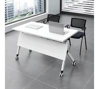 Table de conférence pliante portable avec roulettes, bureau rabattable multifonction pour bureau, salle de classe, séminaire et salle de réunion