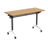 Table de conférence pliante portable - Bureau de réunion en acier avec roues silencieuses pour bureau et séminaire - Design peu encombrant pour un rangement facile, parfait pour les réunions
