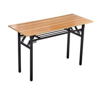 Table de conférence pliante rectangulaire avec pieds antidérapants et capacité de charge de 200 kg, idéale pour les réunions et les ateliers, couleur bois, 80 x 40 cm