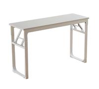 Table de Conférence Pliante, Table de Séminaire peu Encombrante, Bureau D'ordinateur Moderne, pour Travailler, étudier, écrire ou Jouer Dans la Chambre ou le Salon, Sans Assemblage(White,140x40x75cm/5