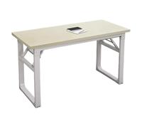 Table de Conférence Pliante, Table de Séminaire peu Encombrante, Bureau D'ordinateur Moderne, pour Travailler, étudier, écrire ou Jouer Dans la Chambre ou le Salon, Sans Assemblage(Beige,180x50x75cm/7
