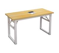 Table de Conférence Pliante, Table de Séminaire peu Encombrante, Bureau D'ordinateur Moderne, pour Travailler, étudier, écrire ou Jouer Dans la Chambre ou le Salon, Sans Assemblage(Yellow,140x50x75cm/