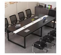 Table de conférence pour 8 à 12 personnes, grande table de réunion, cadre en métal, résistante à l'usure, 240 x 130 x 74 cm, idéale pour les réunions de groupe