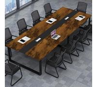Table de conférence rectangulaire avec cadre en acier durable pour gestion des câbles, idéal pour les espaces de formation et de collaboration