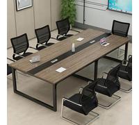 Table de conférence rectangulaire de 2,4 m pour 10 tables de réunion modernes avec cadre en métal robuste idéale pour bureau, séminaires, formation et utilisation en salle de conférence - 240 x 130 x