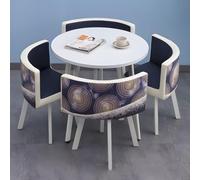 Table de conférence ronde avec 4 chaises pour salle de réunion, bureau, réception d'invités, salle à manger simple et combinaison de loisirs