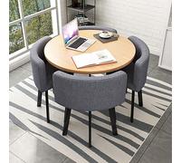 Table de conférence ronde avec chaises pour bureau, salle de réunion et salon