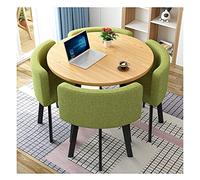 Table de conférence ronde avec chaises pour salle de réunion et réception - Mobilier de bureau moderne - Design collaboratif - Gain de place - Idéal pour les espaces de travail et les conférences