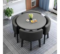 Table de conférence ronde, compacte et polyvalente pour la réception de bureau, la salle à manger et les espaces de loisirs