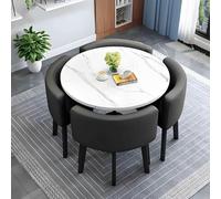 Table de conférence ronde, compacte et polyvalente pour la réception de bureau, la salle à manger et les espaces de loisirs