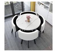 Table de conférence ronde moderne 5 pièces avec 4 chaises haute capacité de charge parfaite pour le bureau et le salon - Élégant et design