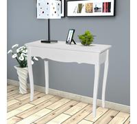 vidaXL Table de console et coiffeuse Blanc