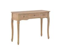 vidaXL Table de console et coiffeuse avec 3 tiroirs – Marron